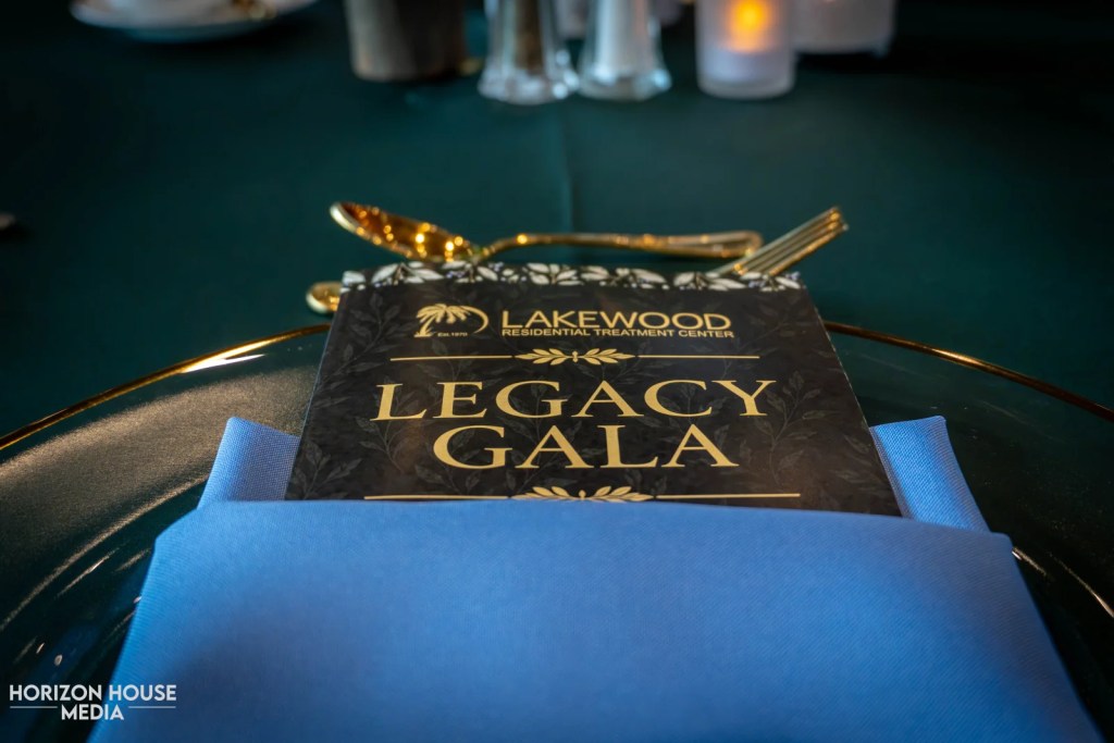 Lakewood Legacy Gala sign on a table